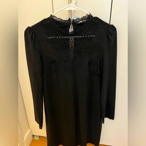 Little black dress with lace detailing